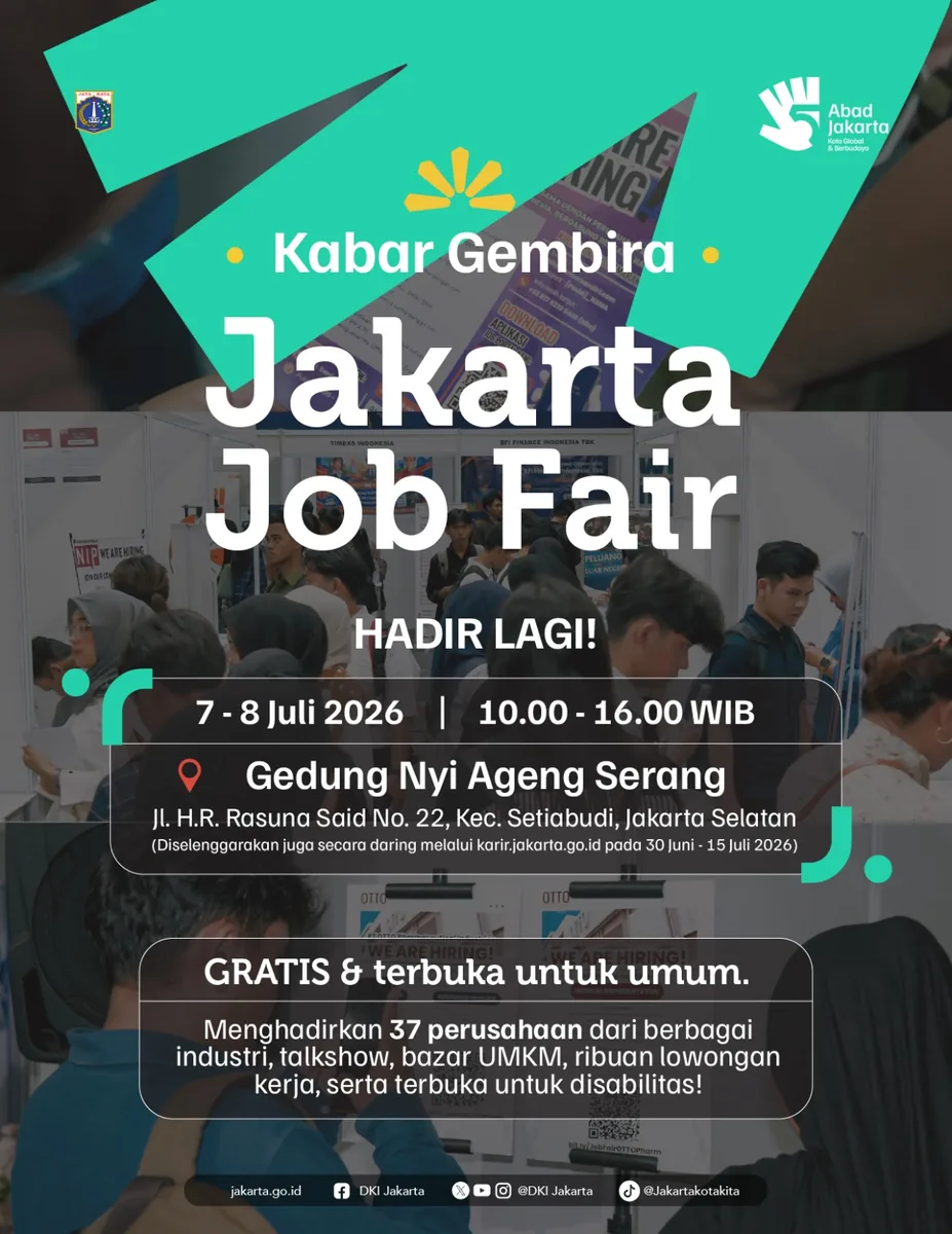 Job Fair Kabupaten Karanganyar 2026 (Suku Dinas TKTE Wilayah Kabupaten Karanganyar Barat) : 7-8 Juli 2026